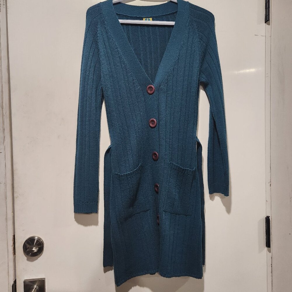 ABFZ full lenght sweater for women, Medium, blue in color